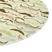 Schnurrbartmuster, Retro Art 4 Schneidebrett (Ecke)