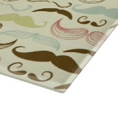 Schnurrbartmuster, Retro Art 4 Schneidebrett (Ecke)