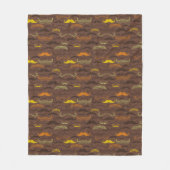 Schnurrbartmuster, Retro Art 5 Fleecedecke (Vorderseite)