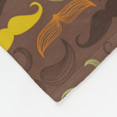 Schnurrbartmuster, Retro Art 5 Fleecedecke (Ecke)