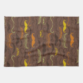 Schnurrbartmuster, Retro Art 5 Küchentuch (Horizontal)