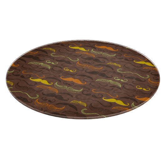 Schnurrbartmuster, Retro Art 5 Schneidebrett (Ecke)