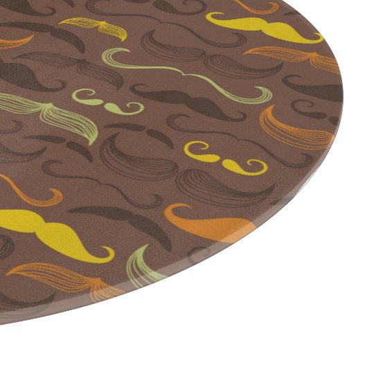 Schnurrbartmuster, Retro Art 5 Schneidebrett (Ecke)