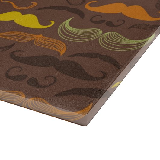 Schnurrbartmuster, Retro Art 5 Schneidebrett (Ecke)