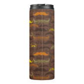 Schnurrbartmuster, Retro Art 5 Thermosbecher (Rückseite)