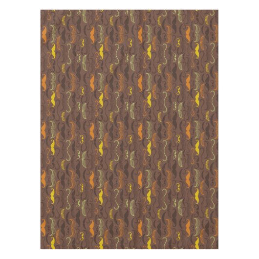 Schnurrbartmuster, Retro Art 5 Tischdecke (Vorderseite)