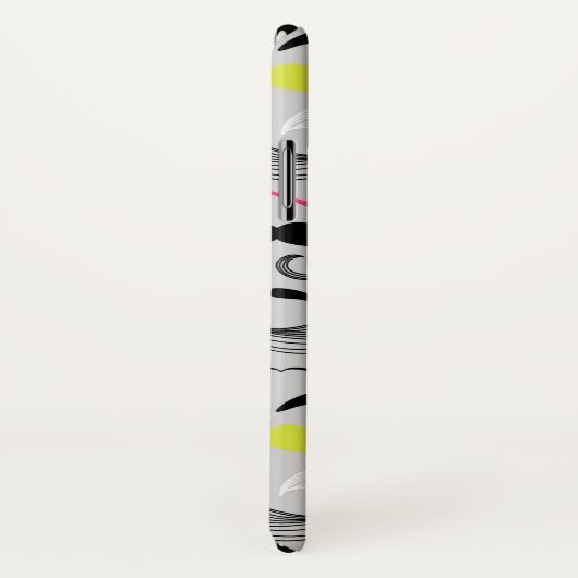 Schnurrbartmuster, Retro Art Case-Mate iPhone Hülle (Hinten/Rechts)