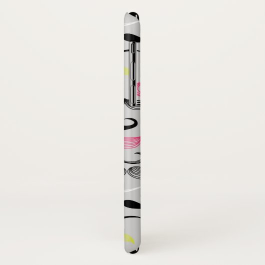 Schnurrbartmuster, Retro Art Case-Mate iPhone Hülle (Hinten/Links)