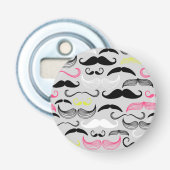 Schnurrbartmuster, Retro Art Flaschenöffner (Vorderseite)