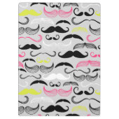 Schnurrbartmuster, Retro Art Klemmbrett (Rückseite)