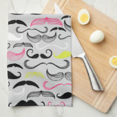 Schnurrbartmuster, Retro Art Küchentuch (Viertel Falte)