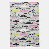 Schnurrbartmuster, Retro Art Küchentuch (Vertikal)