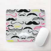 Schnurrbartmuster, Retro Art Mousepad (Mit Mouse)