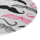 Schnurrbartmuster, Retro Art Schneidebrett (Ecke)