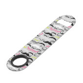 Schnurrbartmuster, Retro Art Speedflaschenöffner (Rückseite Schrägansicht)