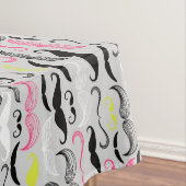 Schnurrbartmuster, Retro Art Tischdecke (Beispiel)