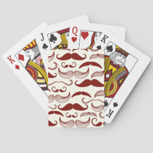Schnurrbartmuster, Retro-Stil 3 Spielkarten