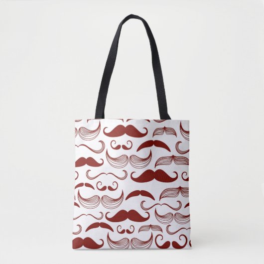 Schnurrbartmuster, Retro-Stil 3 Tasche (Vorderseite)
