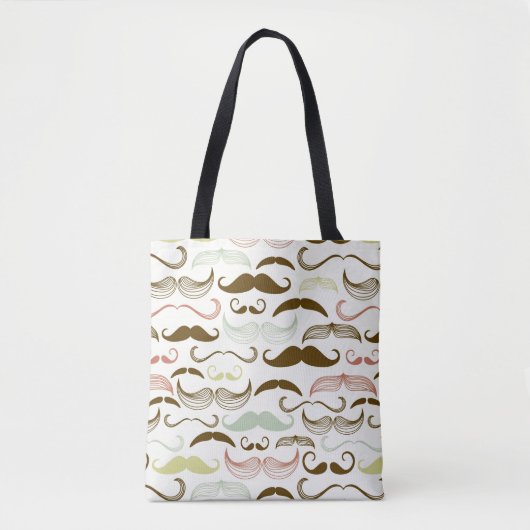 Schnurrbartmuster, Retro-Stil 4 Tasche (Vorderseite)