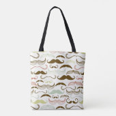 Schnurrbartmuster, Retro-Stil 4 Tasche (Rückseite)