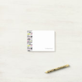 Schnurrbartmuster, Retro-Stil Post-it Klebezettel (Auf Schreibtisch)