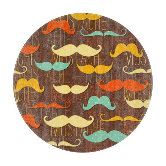 Schnurrbartmuster Schneidebrett (Vorderseite)