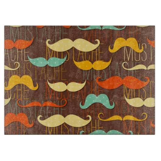 Schnurrbartmuster Schneidebrett (Vorderseite)