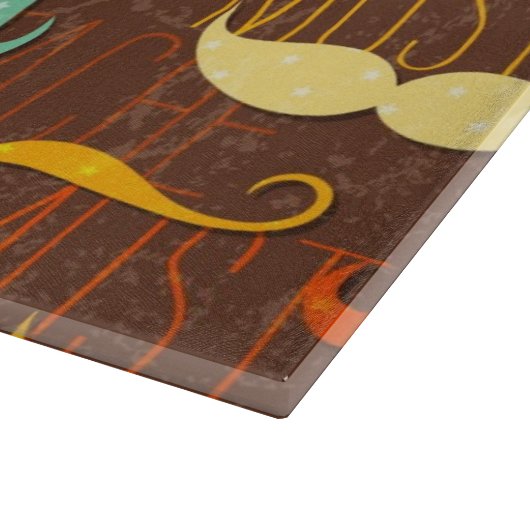 Schnurrbartmuster Schneidebrett (Ecke)