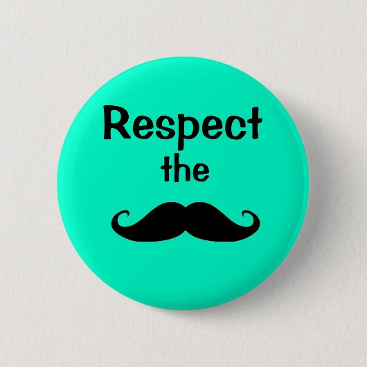 Schnurrbartrespekt Button (Vorderseite)
