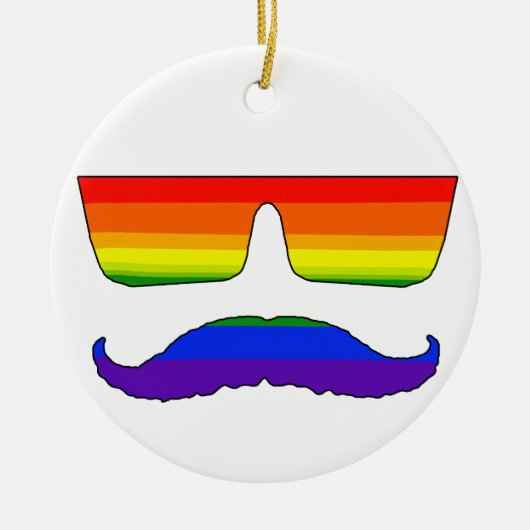 Schnurrbartstolz Keramik Ornament (Vorne)