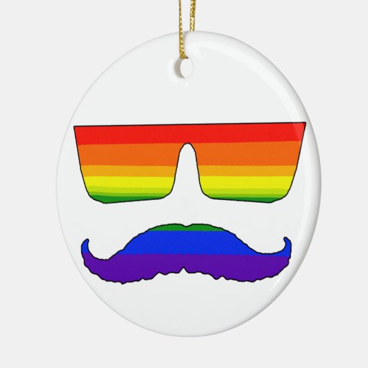 Schnurrbartstolz Keramik Ornament (Links)