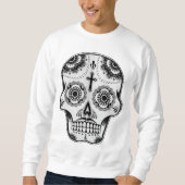 Schnurrbartzuckerschädel Sweatshirt (Vorderseite)