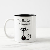 Schnurren-Anzug der Glück-Tasse Zweifarbige Tasse (Links)