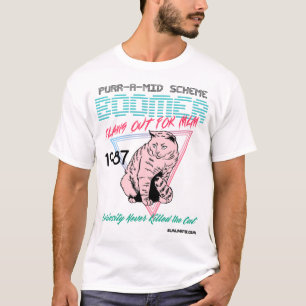 Schnurren-ein-Mittlerer Entwurf-ausgewachsener T-Shirt