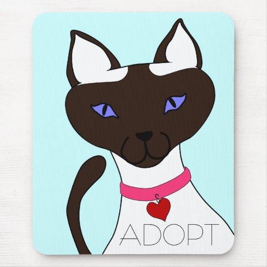 Schnurren-fect Moira ADOPTIERT Aqua Mousepad (Vorne)