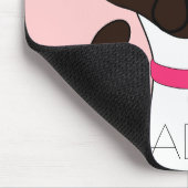 Schnurren-fect Moira ADOPTIERT rosa Mousepad (Ecke)