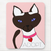 Schnurren-fect Moira ADOPTIERT rosa Mousepad (Vorne)