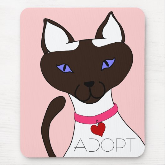 Schnurren-fect Moira ADOPTIERT rosa Mousepad (Vorne)