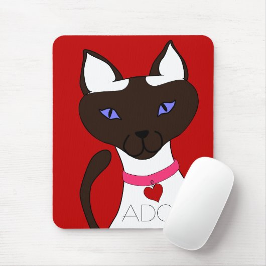 Schnurren-fect Moira ADOPTIERT rotes Mousepad (Mit Mouse)