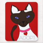 Schnurren-fect Moira ADOPTIERT rotes Mousepad (Vorne)