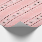 Schnurren-fect Moira rosa Streifen-Packpapier Geschenkpapier (Ecke)