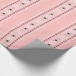 Schnurren-fect Moira rosa Streifen-Packpapier Geschenkpapier