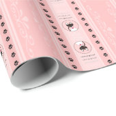 Schnurren-fect Moira rosa Streifen-Packpapier Geschenkpapier (Rolleneckpunkt)