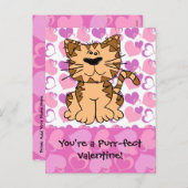 Schnurren-fect Valentinsgruß Feiertagspostkarte (Vorne/Hinten)