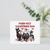 Schnurren-fect Valentinstag Feiertagspostkarte (Stehend Vorderseite)