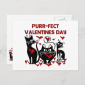 Schnurren-fect Valentinstag Feiertagspostkarte (Vorne/Hinten)