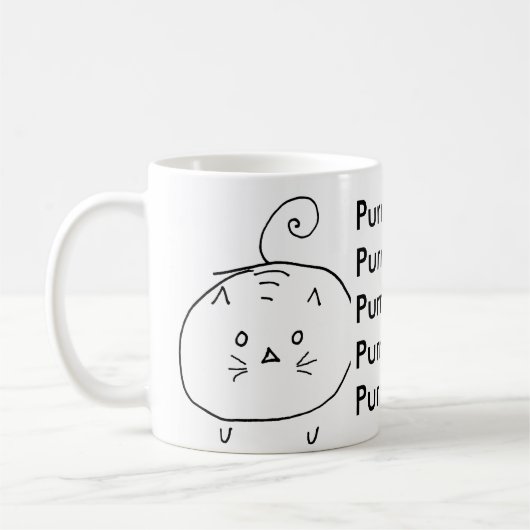 Schnurren-Schnurren-Schnurren-Tasse Kaffeetasse (Links)