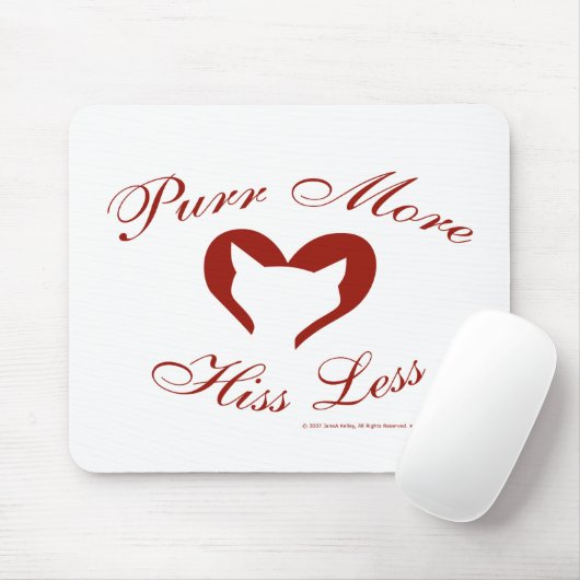 Schnurren Sie mehr, zischen Sie weniger Mousepad (Mit Mouse)