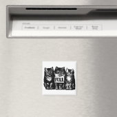 Schnurrende Kätzchen Magnet (In Situ (Geschirrspüler))