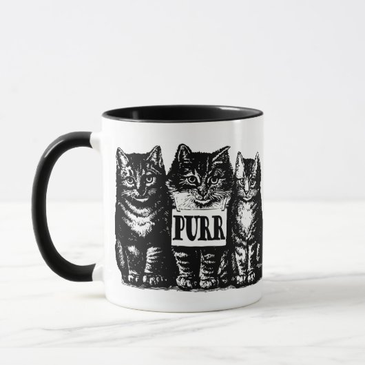 Schnurrende Kätzchen Tasse (Links)